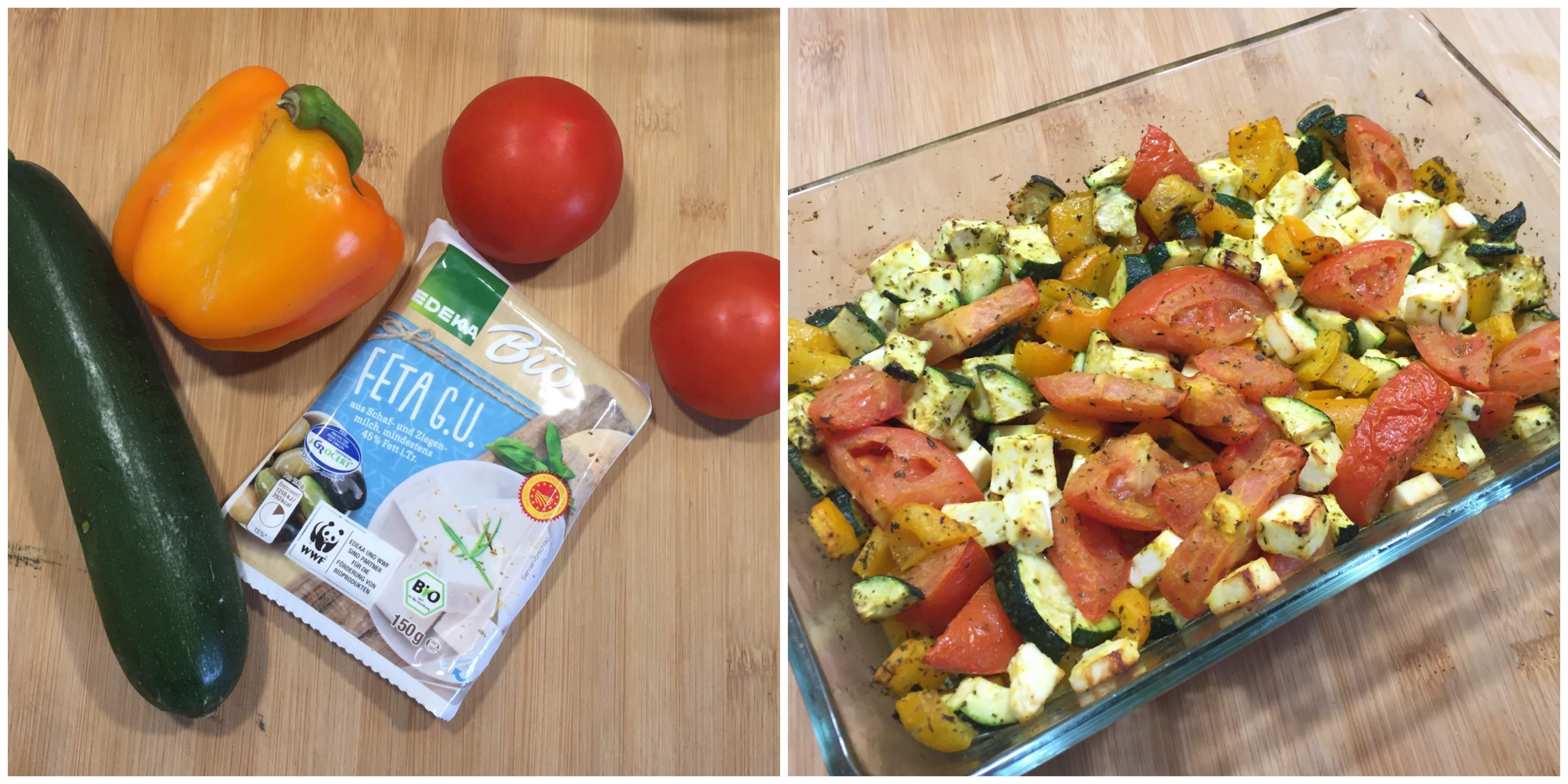 Gratinierter Feta mit Gemüse
