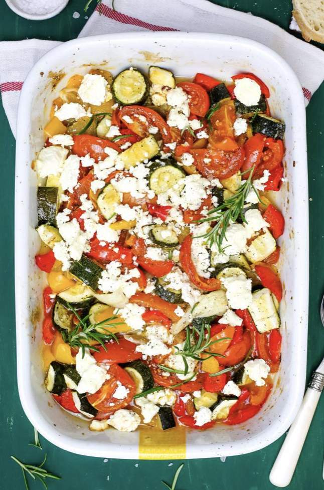 Gratinierter Feta mit Gemüse