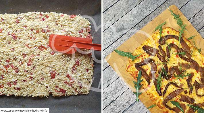 Schnelle Low-Carb Schüttelpizza