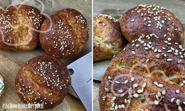 Low-Carb Chia-Eiweißbrötchen