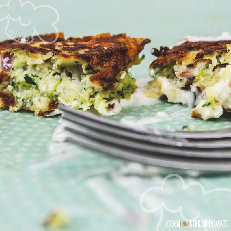 Leckere Low-Carb Zucchini-Feta Küchlein - Low Carb Rezepte
