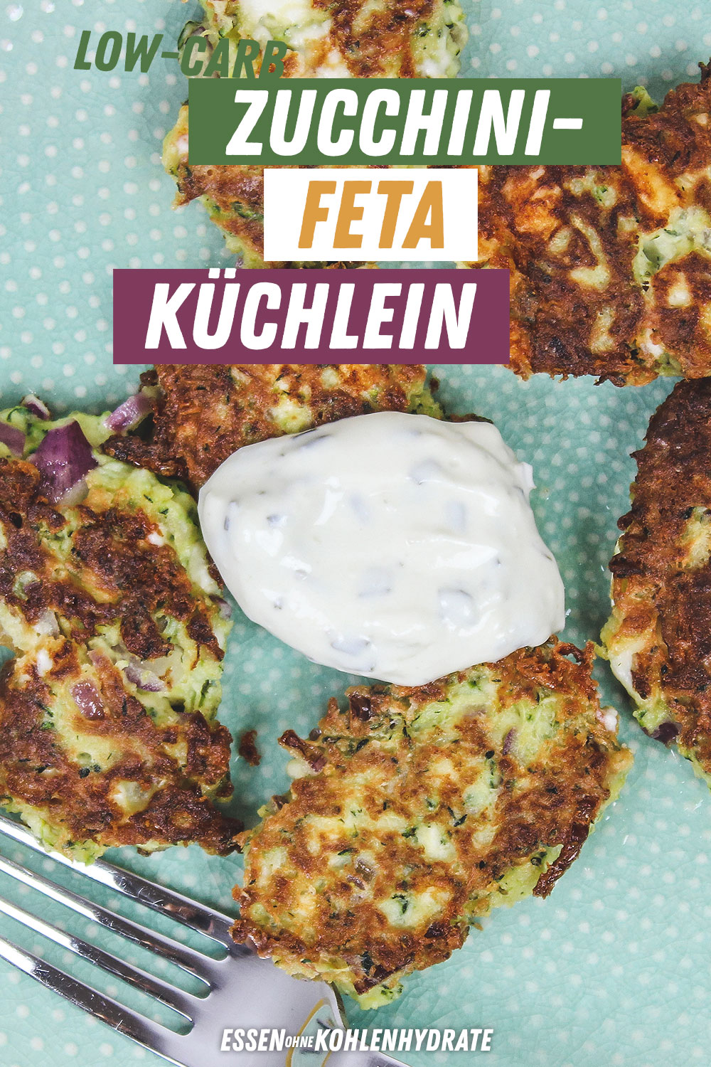 Leckere Low-Carb Zucchini-Feta Küchlein - Low Carb Rezepte