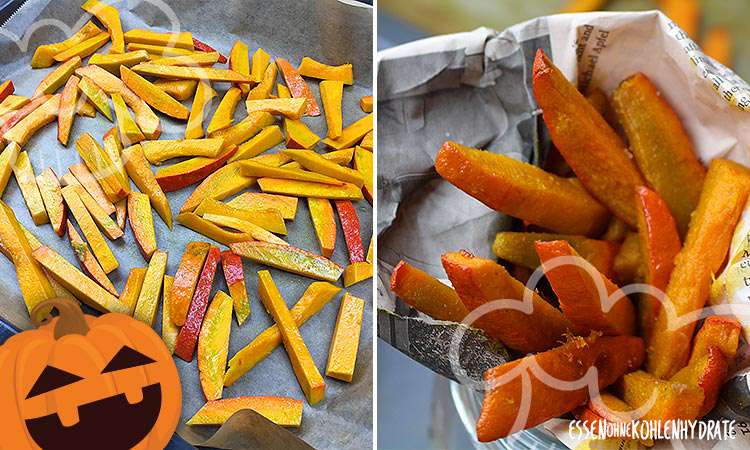 Leckere Hokkaido-Kürbis-Pommes aus dem Ofen