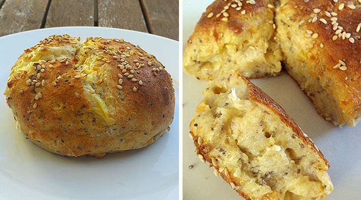 Fluffiges Low-Carb Chia-Cheese-Brötchen