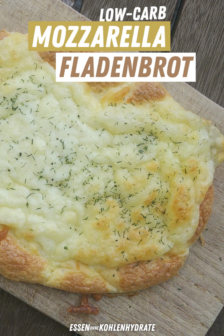 Überbackenes Mozzarella-Low-Carb-Fladenbrot - Low Carb Rezepte