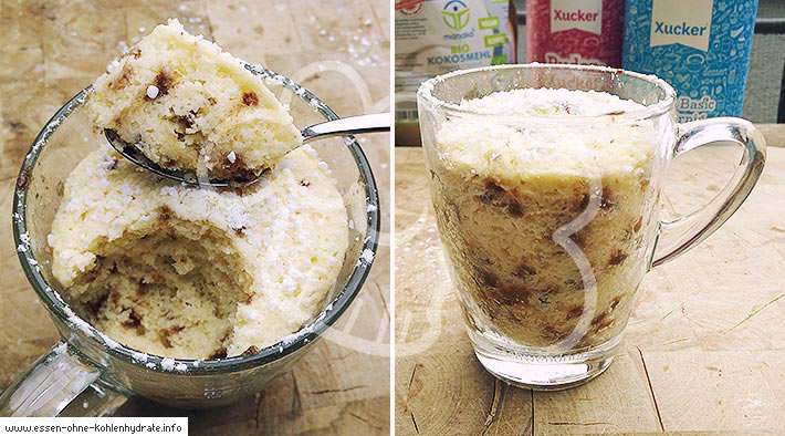 Low-Carb Mugcake-Grundrezept (aus der Mikro)
