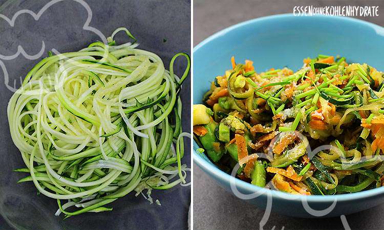 Low-Carb Gemüse-Avocado Zoodles