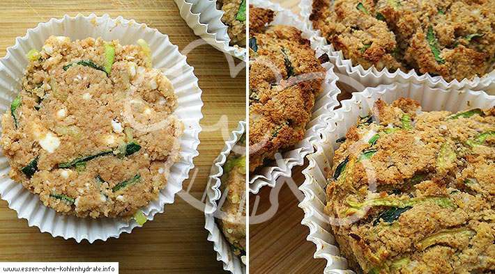 Leckere Low-Carb Zucchini-Feta-Muffins