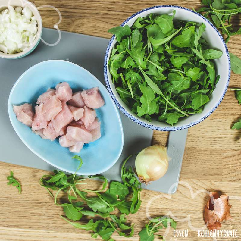 Leckere Rucola-Putenpfanne