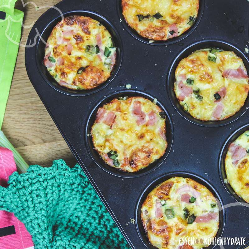 Leckere gefüllte Eiermuffins - Essen ohne Kohlenhydrate