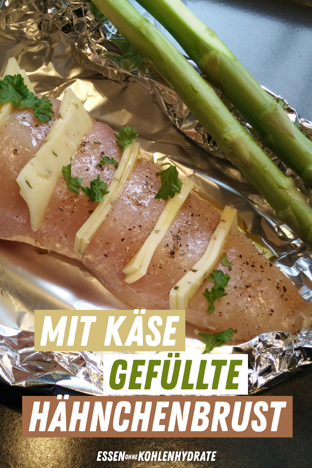 Gefüllte Hähnchenbrust (mit Käse) - Essen ohne Kohlenhydrate