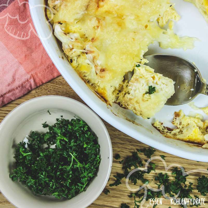 Low-Carb Blumenkohl-Gratin - Essen ohne Kohlenhydrate