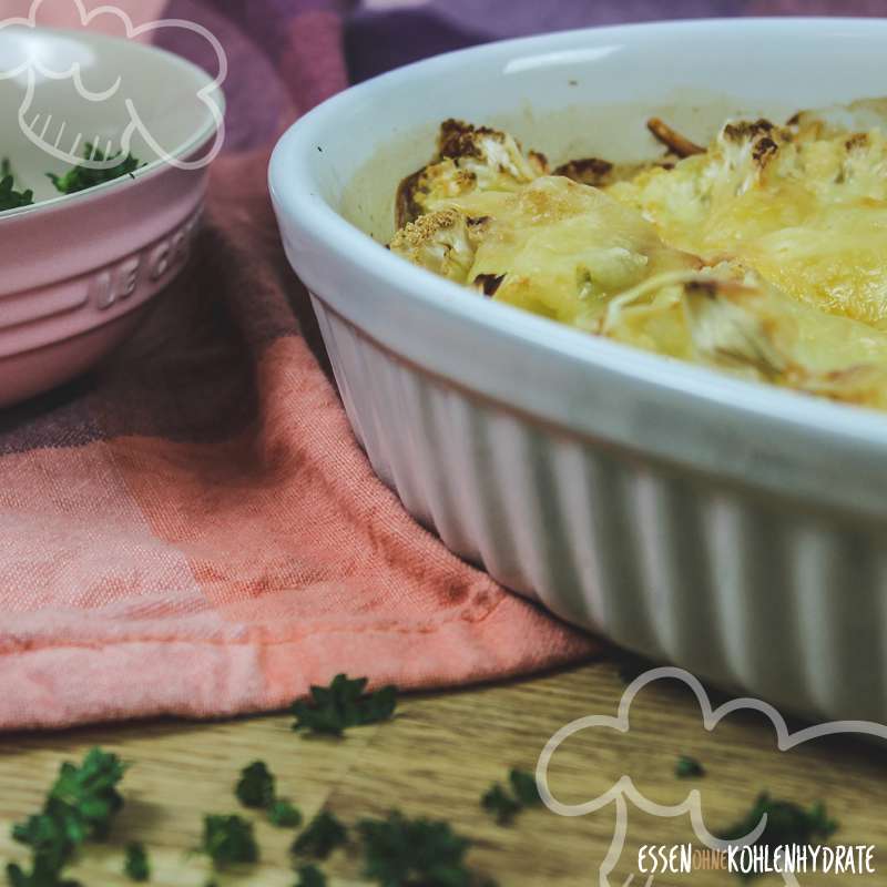 Low-Carb Blumenkohl-Gratin - Essen ohne Kohlenhydrate