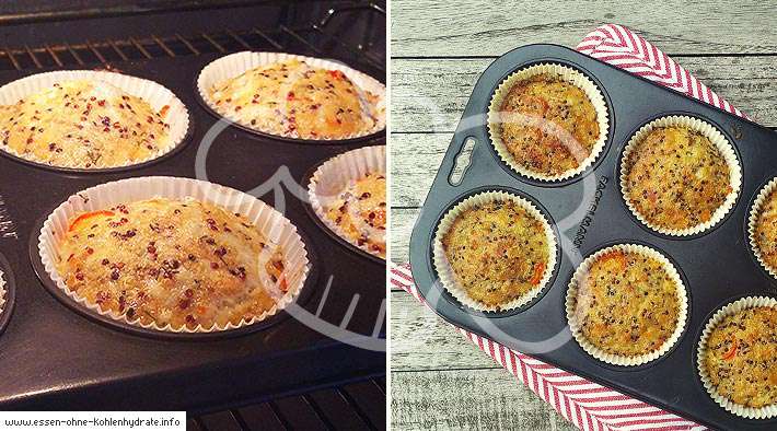 Low-Carb Quinoa Pizza-Muffins