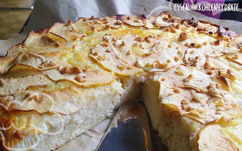 Low-Carb Apfel-Käsekuchen - Essen ohne Kohlenhydrate