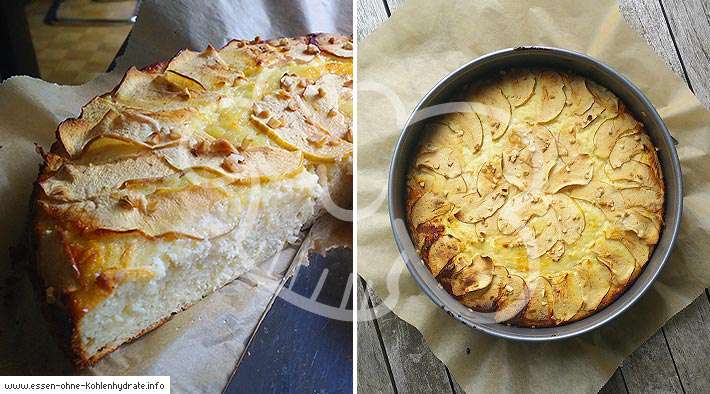 Low-Carb Apfel-Käsekuchen - Essen ohne Kohlenhydrate