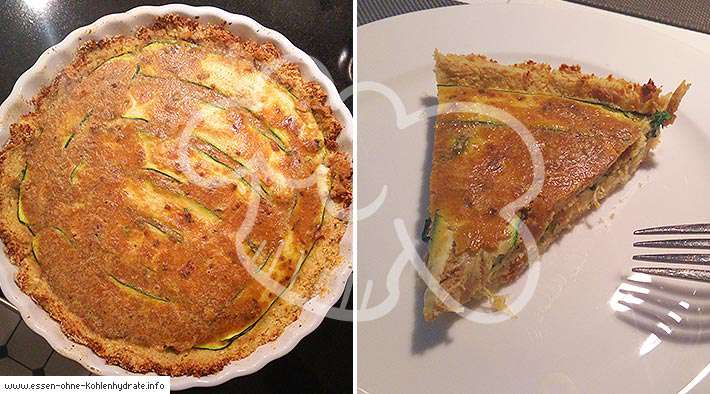 Low-Carb Blumenkohl-Tarte mit Zucchini