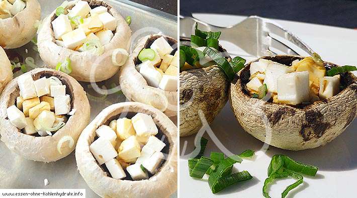 Leckere Feta-Champignons