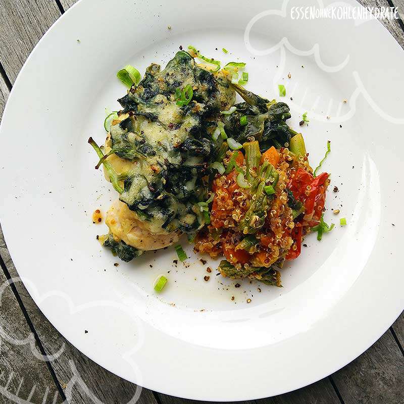 Gefüllte &amp; überbackene Hähnchenbrust (mit Spinat) - Essen ohne ...