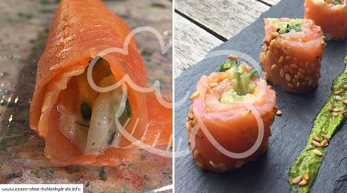 Low-Carb Lachs-Sushi