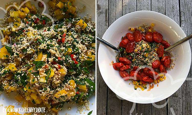 Quinoa-Salat mit Cranberrysauce