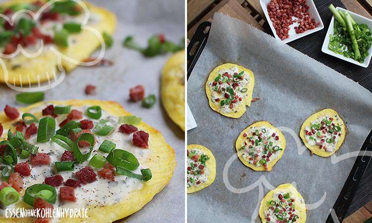 Low-Carb Mini-Flammkuchen - Essen ohne Kohlenhydrate