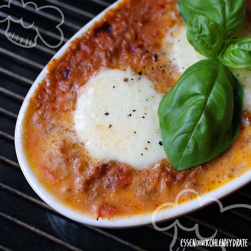 Leichter Mozzarella-Hack-Auflauf - Essen ohne Kohlenhydrate