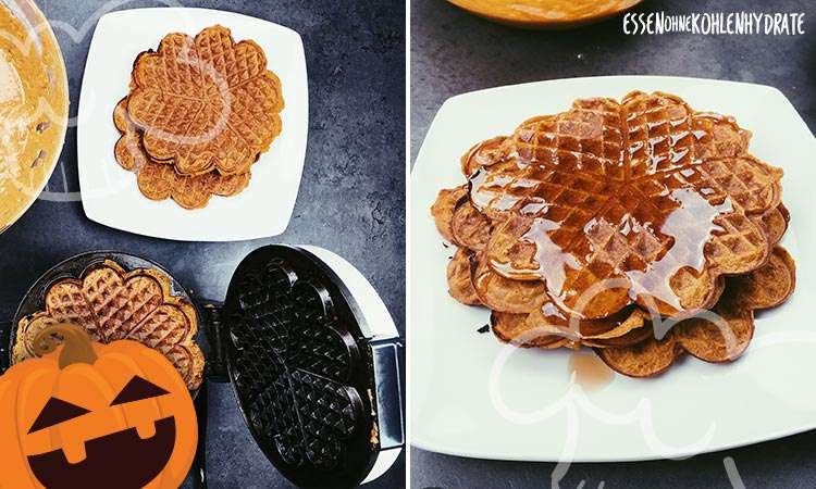 Low-Carb Kürbis Waffeln