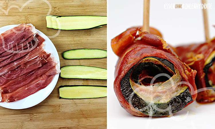 Parma-Zucchini Röllchen - Essen ohne Kohlenhydrate