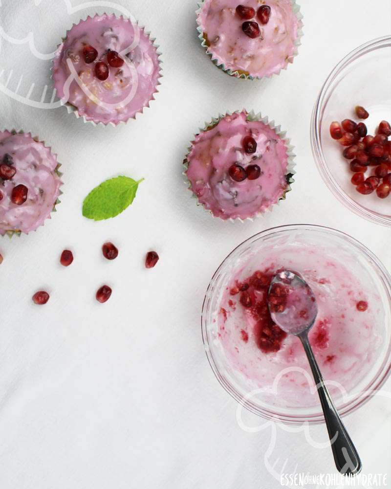 Low-Carb Granatapfel Muffins Pomegranate