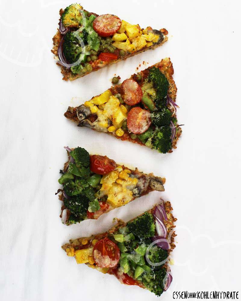 Low Carb Pizza Vegetarisch