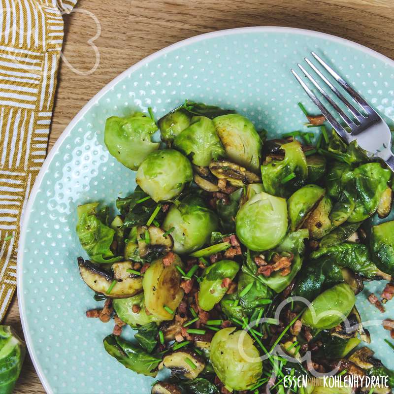 Leckere Rosenkohl-Pfanne - Essen ohne Kohlenhydrate