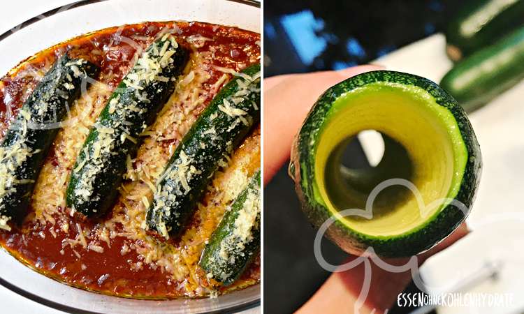 Zucchini-Cannelloni gefüllt mit Bolognese