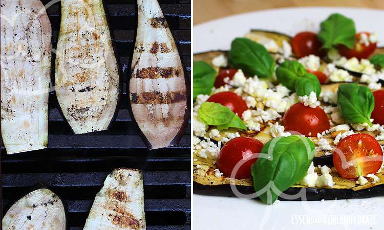 Gegrillte Aubergine Caprese