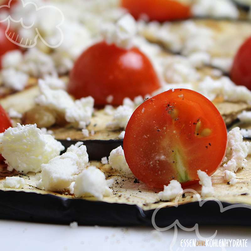 Gegrillte Aubergine Caprese