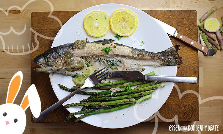 Gefüllte Forelle vom Grill - Essen ohne Kohlenhydrate