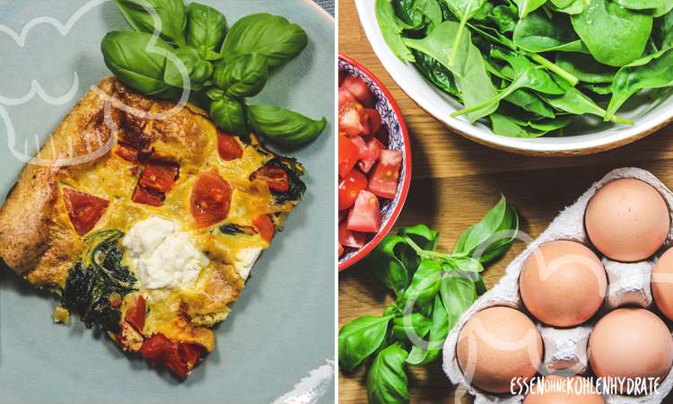 Frittata mit Tomaten und Spinat