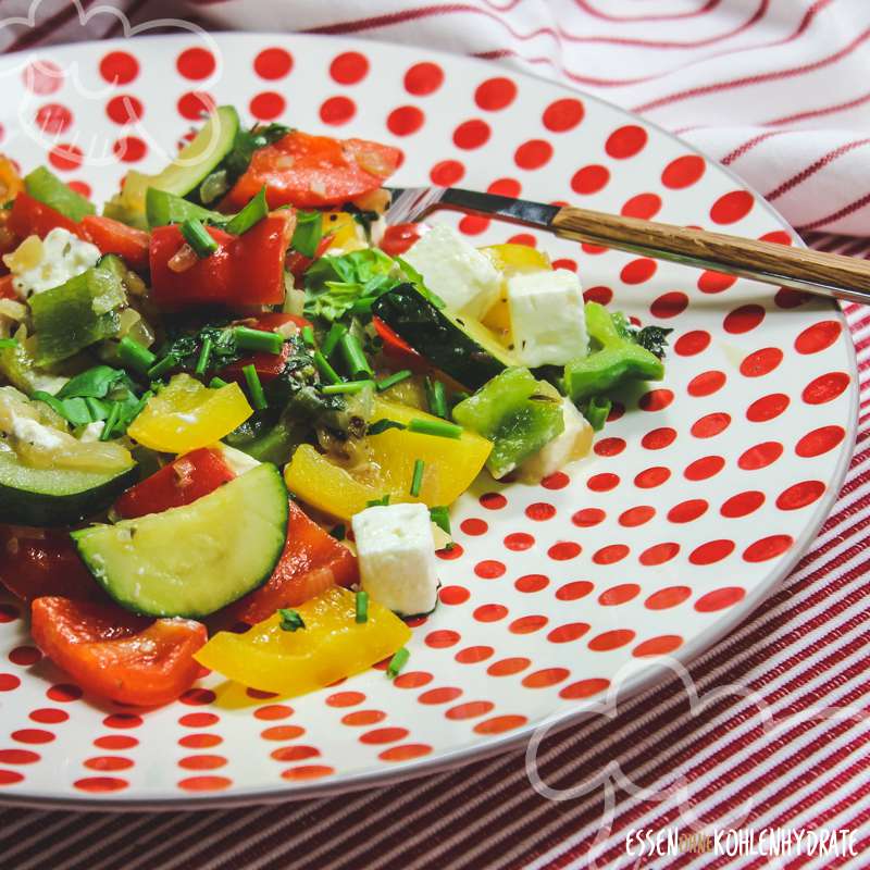 Paprikagemüse mit Feta