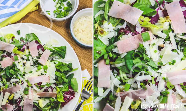 Schinken-Käse-Salat - Essen ohne Kohlenhydrate