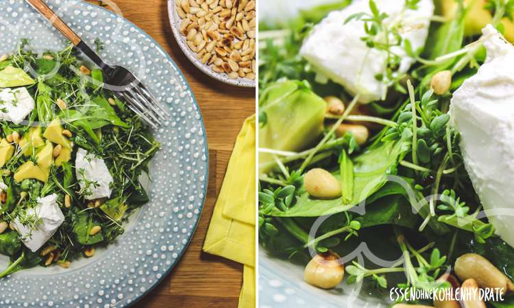 Babyspinat-Salat mit Avocado