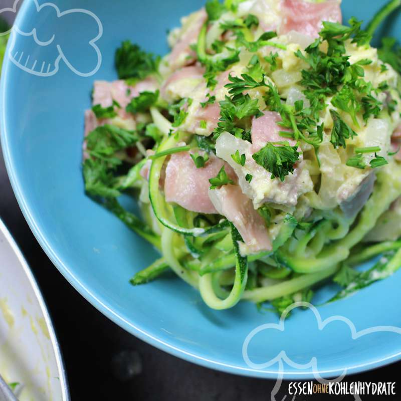 Zucchininudeln Carbonara / Zoodles Carbonara