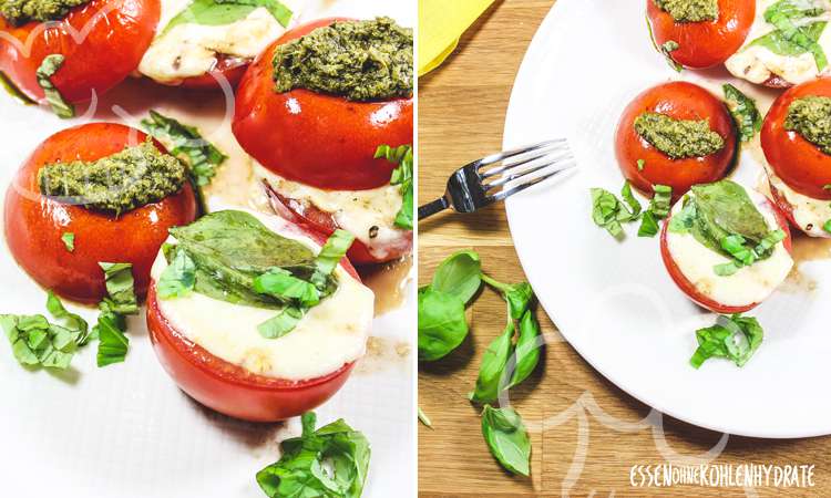 Ofentomaten mit Mozzarella