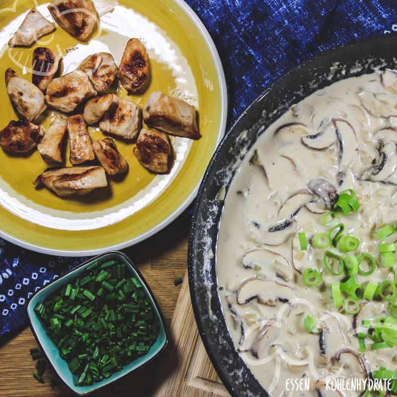 Hähnchen-Pilz-Geschnetzeltes - Essen ohne Kohlenhydrate