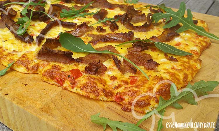 Schnelle Low-Carb Schüttelpizza