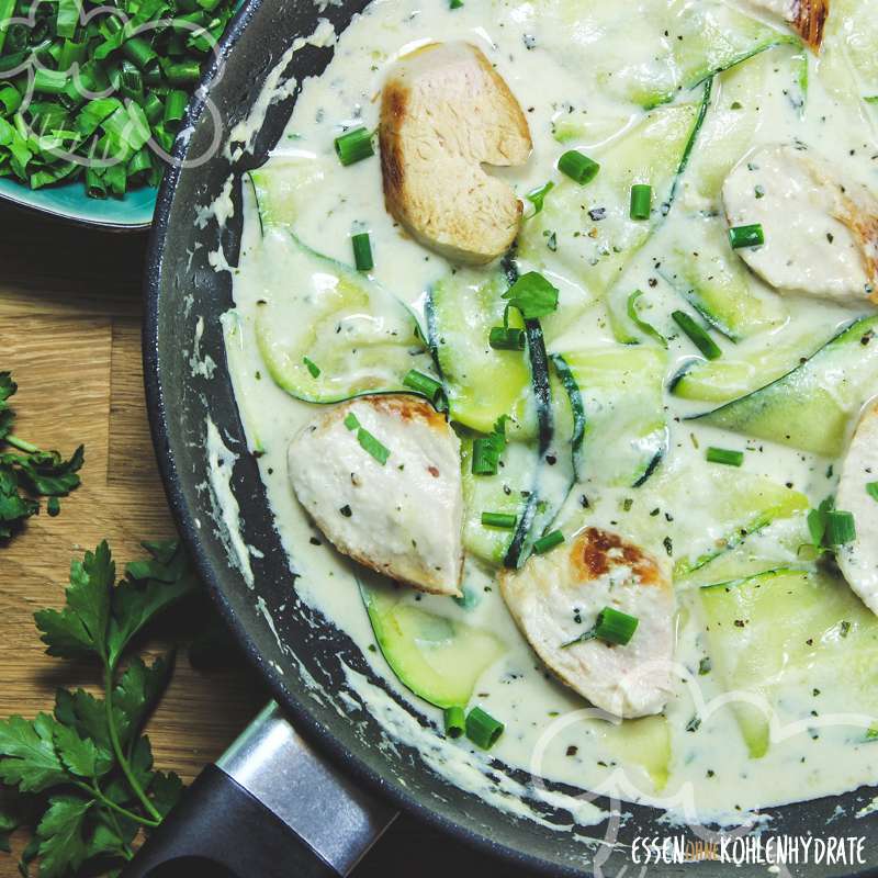 Zucchini-Hähnchen-Pfanne - Essen ohne Kohlenhydrate