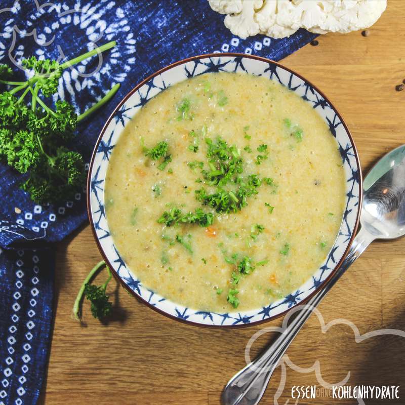 Blumenkohlsuppe - Essen ohne Kohlenhydrate