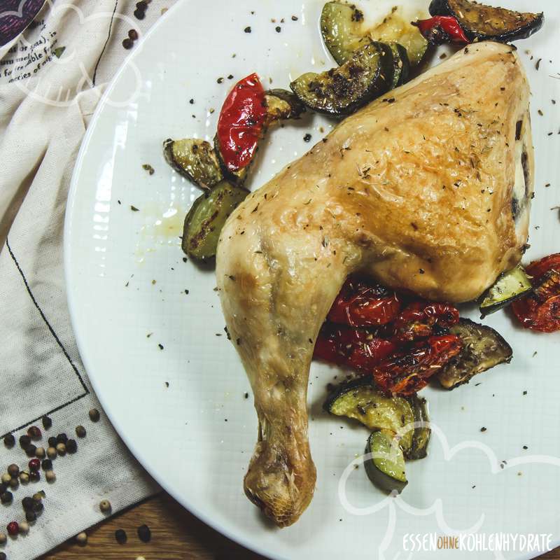 Hähnchenkeule vom Blech - Essen ohne Kohlenhydrate