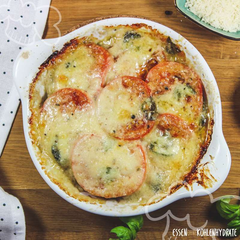 Auberginen-Auflauf mit Mozzarella - Essen ohne Kohlenhydrate