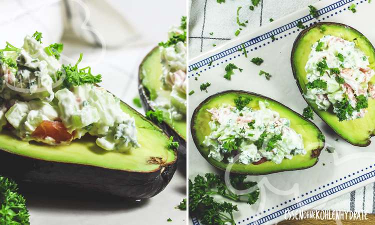 Gefüllte Avocado mit Lachs