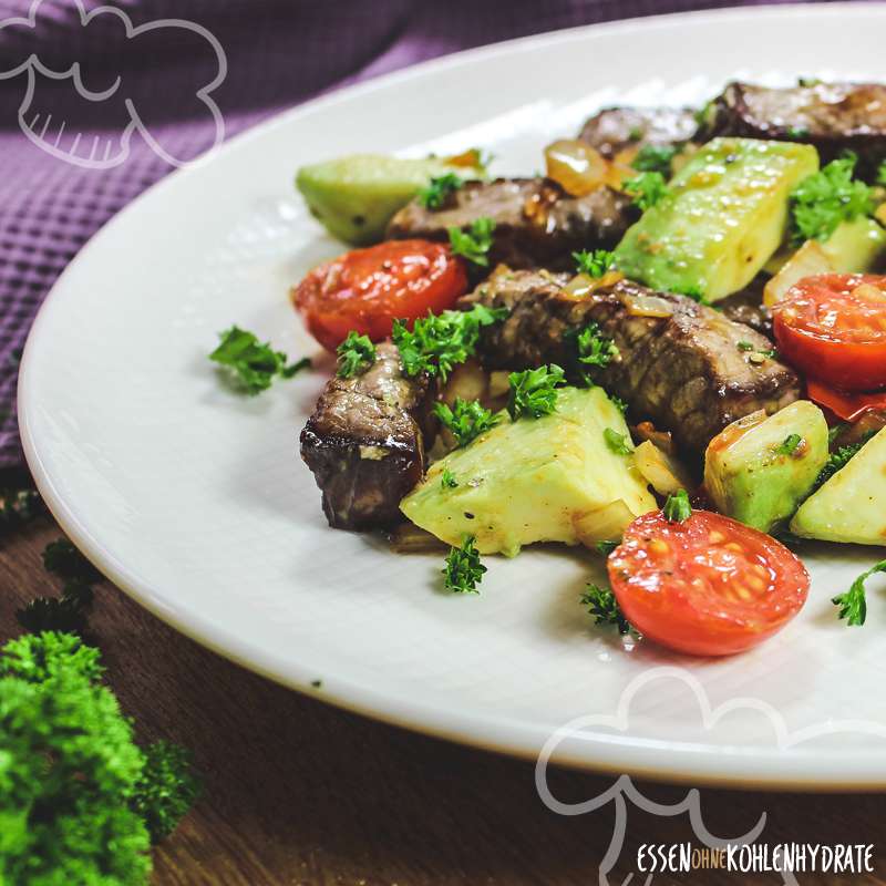 Avocado-Steak-Pfanne